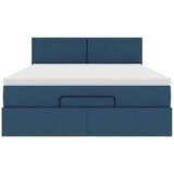  Otomanski okvir kreveta s madracem plavi 140x200cm od tkanine | shoptok.hr