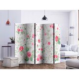 Artgeist PARAVAN 225/172/3 cm zelena, bela, pink | Shoptok.si