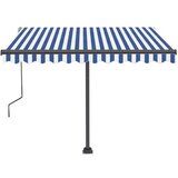  Samostojeća tenda na ručno uvlačenje 350 x 250 cm plavo-bijela | shoptok.hr