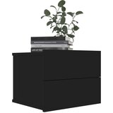  Noćni ormarić crni 40 x 30 x 30 cm od konstruiranog drva | shoptok.hr