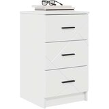 vidaXL Nočna omarica s predalom Bela z visokim sijajem 38 x 38 x 66 cm | Shoptok.si