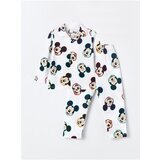 LC Waikiki Shirt Collar Long Sleeve Mickey Mouse Printed Baby Boy Pajamas Suit Cene
