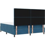 Box spring krevet Tamno plava 180 x 200 cm Baršun - Tamno plava 180 x 200 cm Kristal s dugmadima | shoptok.hr