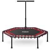 Neo-Sport fitness trampolin s ručkom 127 cm – šesterokutni, crveni | shoptok.hr