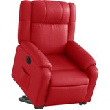  Električni naslonjač na podizanje umjetna koža crveni | shoptok.hr