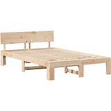  Krevetna konstrukcija Prirodna 120 x 190 cm Čvrsto borovo drvo | shoptok.hr