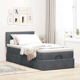 vidaXL otomanski okvir kreveta s madraca tamnosivi 80x200cm baršunasti | shoptok.hr
