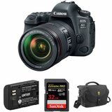 Canon EOS 6D Mark II DSLR Camera with 24-105mm f/4L II Lens and Accessory Kit cene