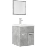  2-dijelni set kupaonskog namještaja siva boja betona drveni | Shoptok.si