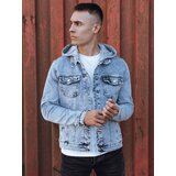 DStreet Kurtka męska jeansowa z kapturem niebieska | Shoptok.si