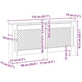  Pokrovi za radijator 2 kom bijeli 172 x 19 x 81,5 cm MDF | shoptok.hr
