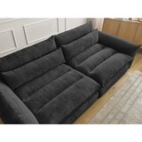 Bobochic Paris Črna sedežna garnitura iz šenilje 276 cm Neil – | Shoptok.si