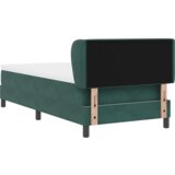 vidaXL Box Spring postelja z blazino, temno zelena, 90x200 cm, žamet | Shoptok.si