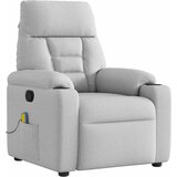 vidaXL Masažni naslanjač sivo blago | Shoptok.si