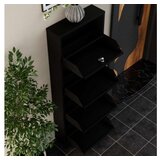 Hanah home Ormar za cipele Locking 4 Piece Metal Black | ePonuda.com