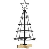 Božićno drvo u obliku čunja s stalakom Crna 60 cm Čelik | Eponuda.com