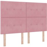 Box Spring Postelja z Blazino Roza 140x190 cm Žamet, (22052266) | Shoptok.si
