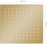  Glava za tuš od nehrđajućeg čelika 20 x 20 cm četvrtasta zlatna | shoptok.hr