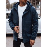 DStreet Kurtka męska przejściowa z kapturem pikowana podszewka niebieska | shoptok.hr