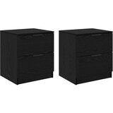 vidaXL Nočna omarica 2 pcs Črni hrast 45 x 39 x 50 cm Konstruiran les, (5000069602) Cene