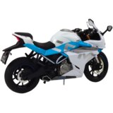  Metalni motor za igro z zvočnimi in svetlobnimi učinki 1:12 - bela/modra | Shoptok.si