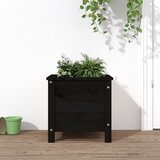 vidaXL Vrtna sadilica crna 40 x 40 x 39 cm od masivne borovine Cijene