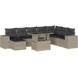  9-dijelni set vrtnih sofa od poliratana s jastucima svjetlosivi | shoptok.hr