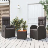  Sedežna garnitura 3-delna poli ratan in trden les akacije | Shoptok.si