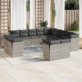  13-dijelni set vrtnih sofa poliratan s jastucima svijetlosivi | shoptok.hr