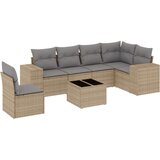 vidaXL 7-dijelni set vrtnih sofa od poliratana s jastucima bež | shoptok.hr