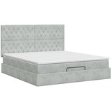  Podesivi krevet s madracem Svjetlosiva 140 x 190 cm Baršun | shoptok.hr