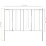 vidaXL Ograjni panel s stebrički premazano jeklo 1,7x1 m bel | Shoptok.si