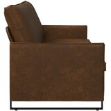 SOFA za 3 osobe Smeđa 220 x 81 x 82 cm Umjetni sued - Smeđa 210 cm | shoptok.hr