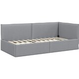  Kutni okvir kreveta Svijetlo siva 80 x 200 cm tkanina | shoptok.hr