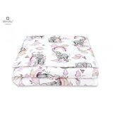 MimiNu Posteljina za bebe set 5 elem. Slonić i duga roza | shoptok.hr