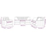  3-dijelni set sofa s jastucima krem od umjetne kože | shoptok.hr
