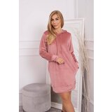 Kesi Velour dress with hood navy pink | Shoptok.si
