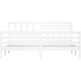  Okvir za krevet od masivnog drva bijeli 200 x 200 cm | shoptok.hr