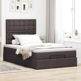  Okvir za krevet s madraca tamnosmeđi 120x190 cm od tkanine | shoptok.hr
