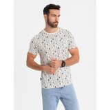 Ombre Printed cotton T-shirt with round neckline - cream | shoptok.hr