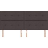  LED Naslonjalo za posteljo Temno rjava 100 cm Tekstil, (22051431) | Shoptok.si