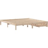vidaXL okvir kreveta bez madraca 200 x 200 cm od masivne borovine | shoptok.hr
