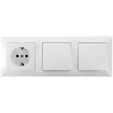 KOMPLET 2 kućna prekidača sa SCHUKO utičnicom 1x16A/250V