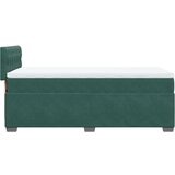 vidaXL Box spring postelja z vzmetnico temno zelena 80x200 cm žamet, (21310249) | Shoptok.si