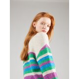 Vila Pulover 'SUSTINA' bež / svetlo modra / zelena / lila | Shoptok.si