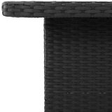  Vrtni stol crni 90 x 55 x 71 cm od poliratana i bagremovog drva | shoptok.hr