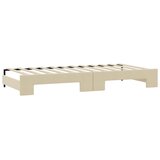  Dnevni krevet na razvlačenje s ladicama krem 90x200 cm tkanina | shoptok.hr