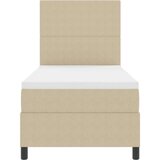  Krevet sa Box Springom s madracem Svijetlosiva 80x200 cm Žoržetska tkanina | shoptok.hr
