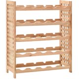 vidaXL Stalak za vino za 25 boca od masivne orahovine 63 x 25 x 73 cm Cijene