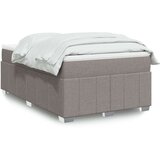 vidaXL Krevet s oprugama i madracem smeđesivi 120 x 190 cm od tkanine | shoptok.hr